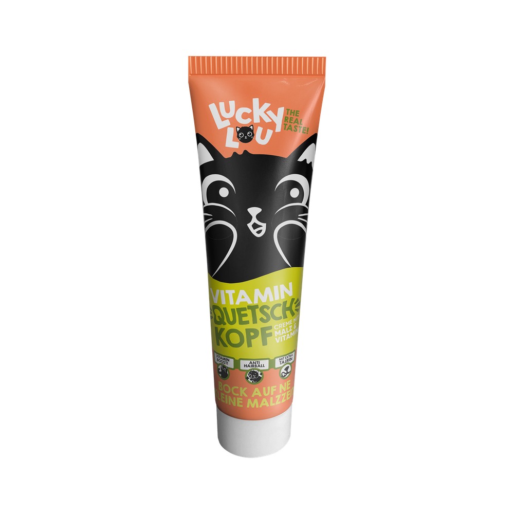 LUCKY LOU Squeeze Head Pasta pre Mačky Adult Malt & Vitamíny - 100g