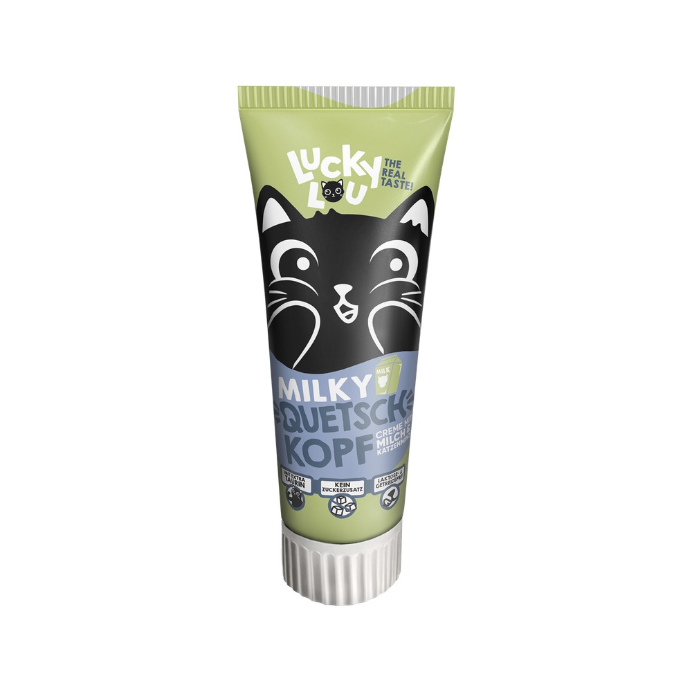 LUCKY LOU Squeeze Head Pasta pre Mačky Adult Milk - 75g