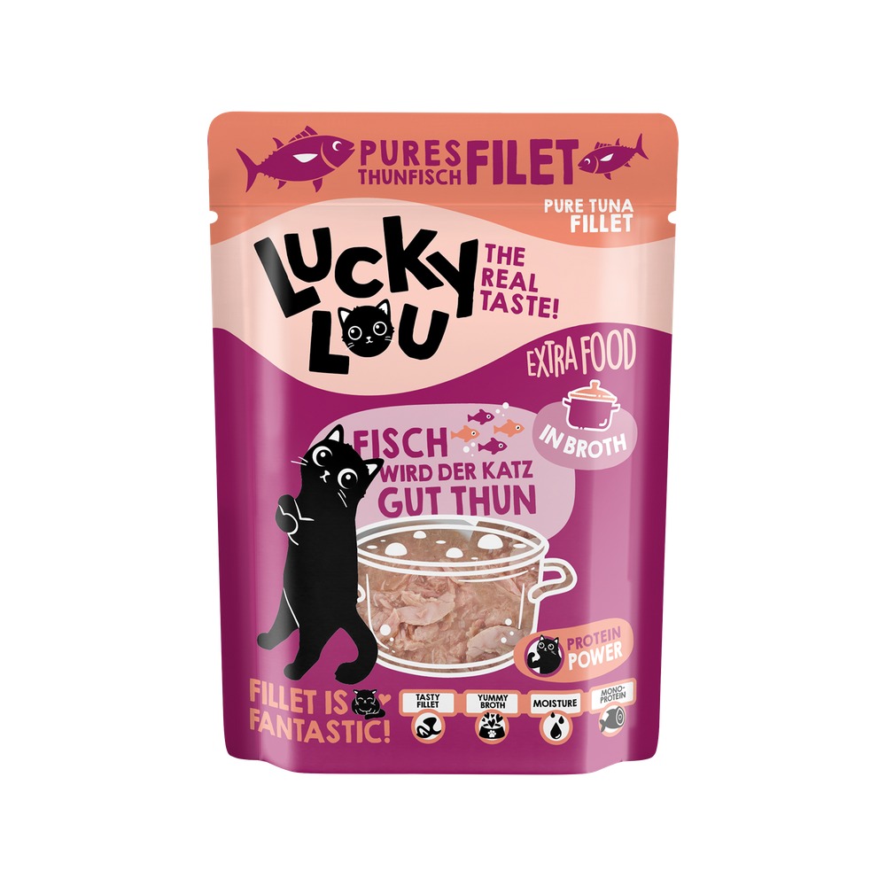 LUCKY LOU Extrafood pre Mačky Adult – Filet z tuniaka vo vývare 70g