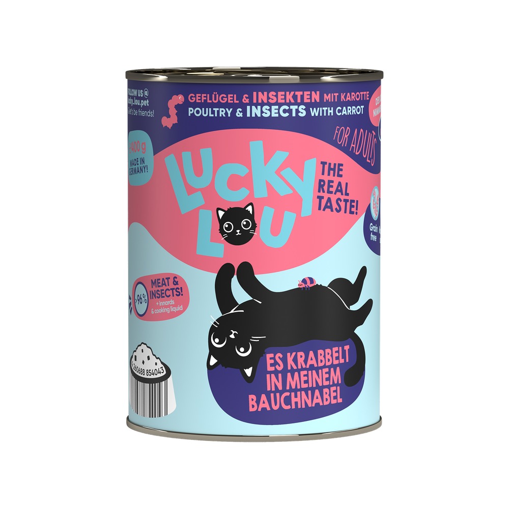 LUCKY LOU Lifestage pre Mačky Adult – Hmyz a Hydina 4 x 125g - 5