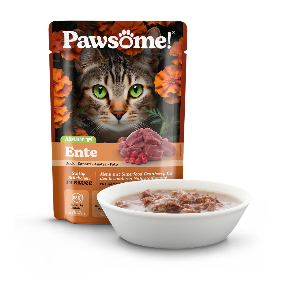 PAWSOME! pre Mačky Adult – Kačka 4 x 85g - 2