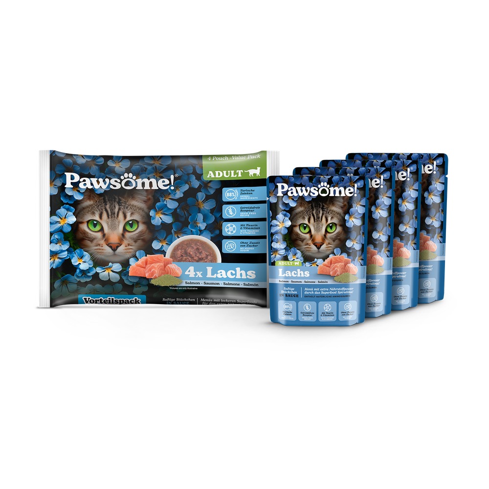 PAWSOME! pre Mačky Adult – Losos 85g - 3