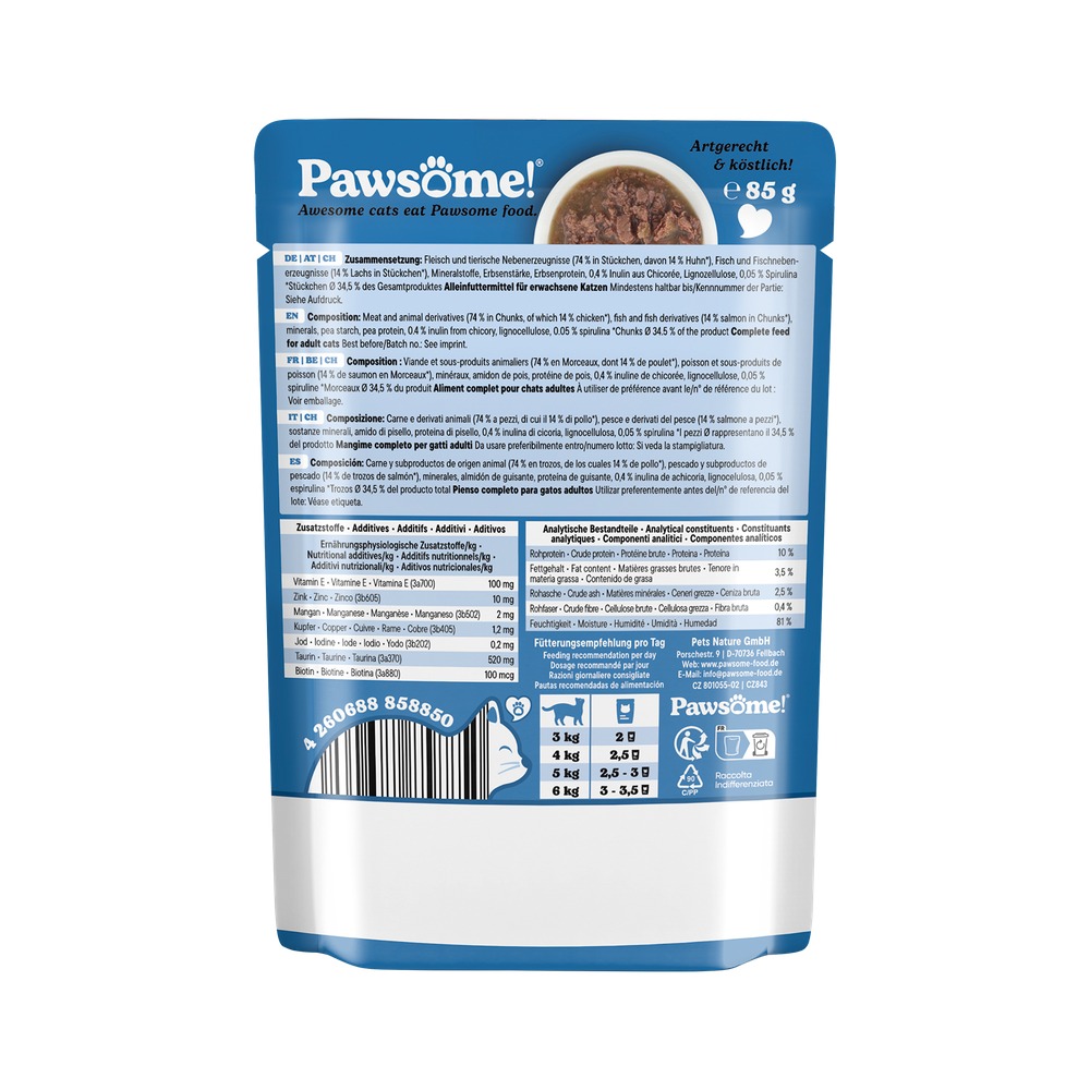 PAWSOME! pre Mačky Adult – Losos 85g - 6