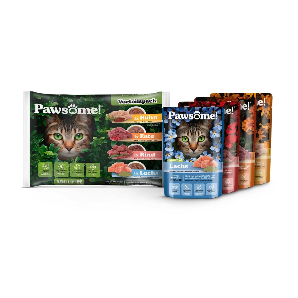 PAWSOME! pre Mačky Adult – MIX Pack 4ks