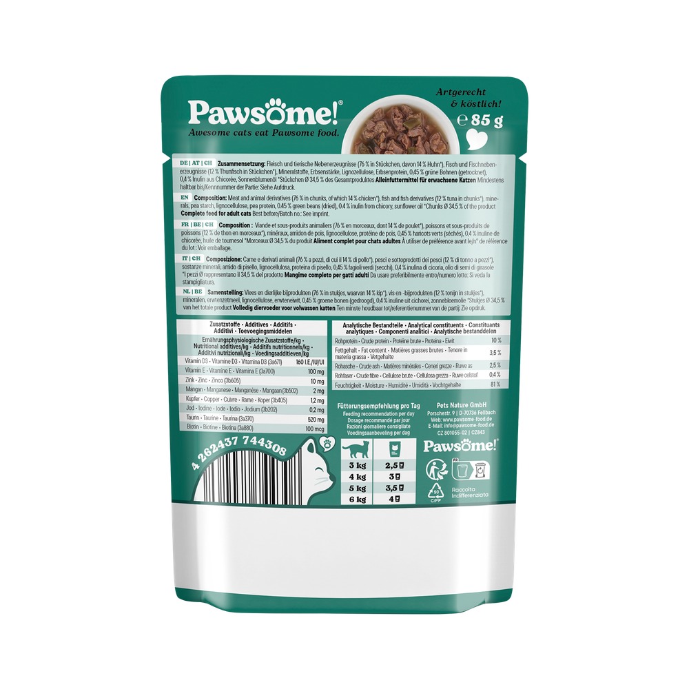 PAWSOME! pre Mačky Adult – Tuniak 85g - 6