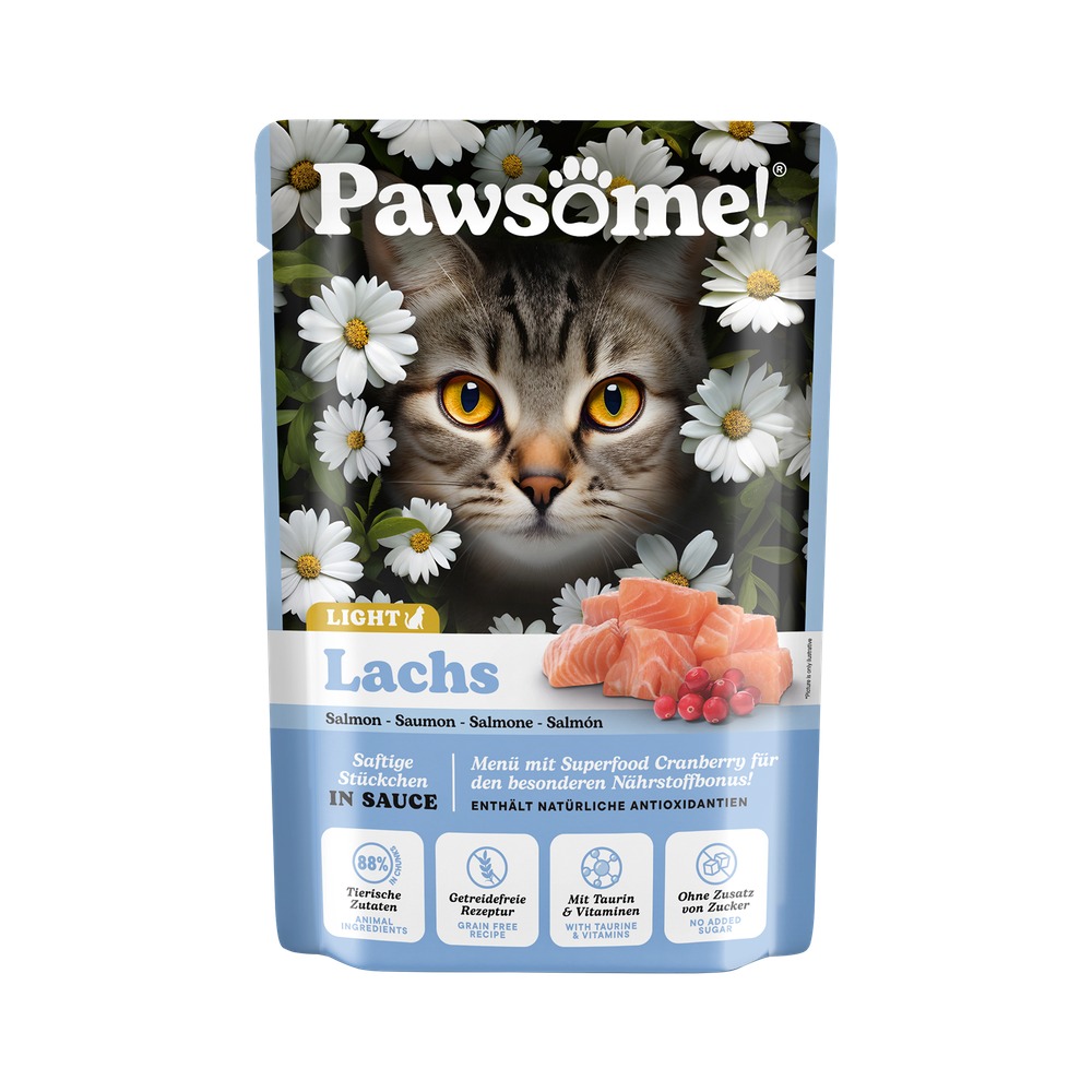 PAWSOME! pre Mačky Adult Light – Losos 85g