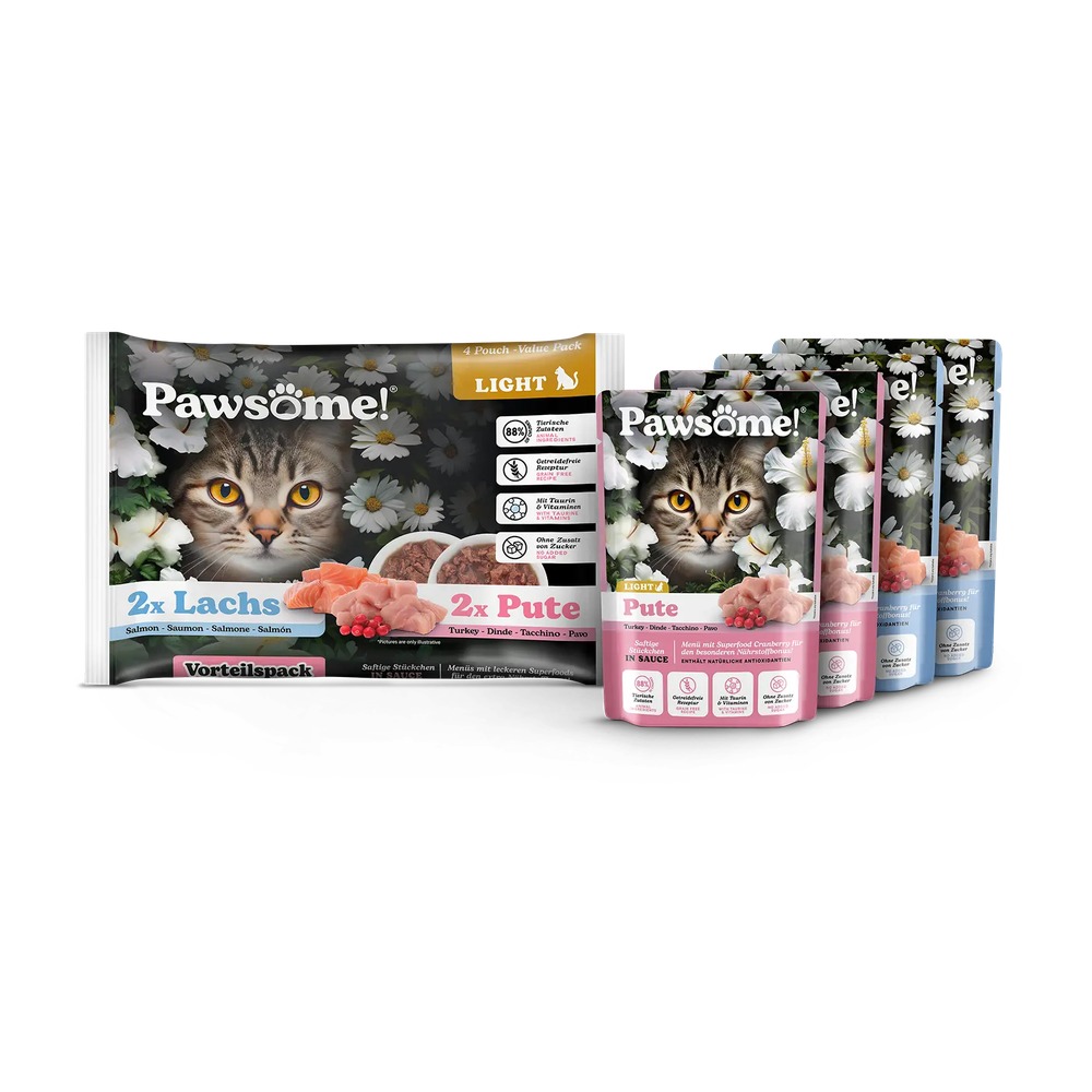 PAWSOME! pre Mačky Adult Light – Losos 85g - 3