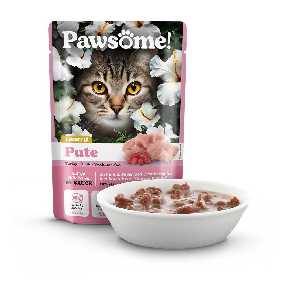 PAWSOME! pre Mačky Adult Light – Morka 85g - 2
