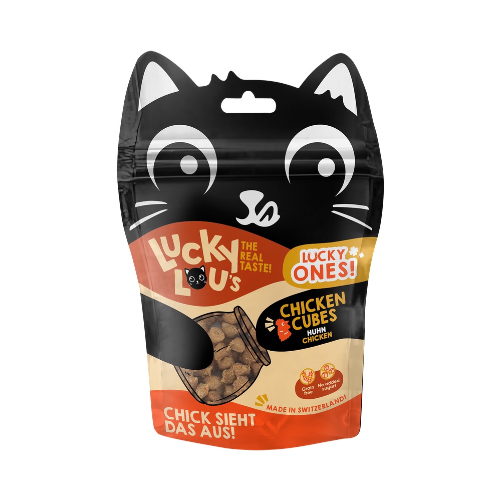 LUCKY LOU pamlsky pre mačku Ones Cubes – Kura 80g