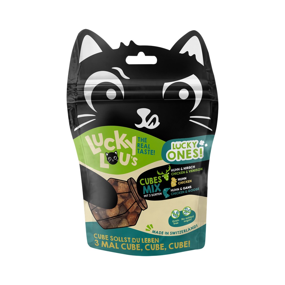 LUCKY LOU pamlsky pre mačku Ones Cubes – Mixpack 80g