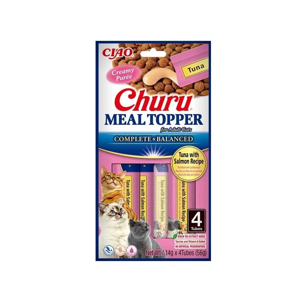 Inaba Churu Meal Topper cat Tuniak s lososom 4 tuby 56 g