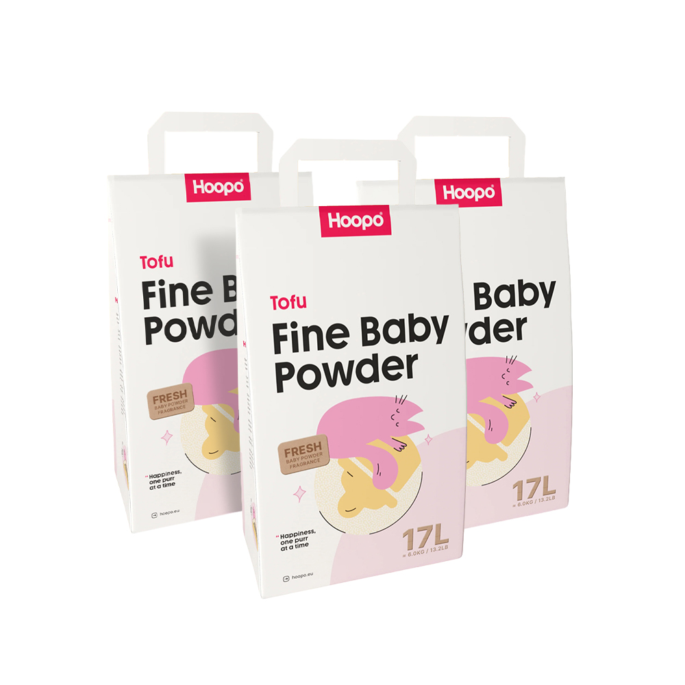 Hoopo Tofu podstielka Baby Powder Fine 3 x 17L
