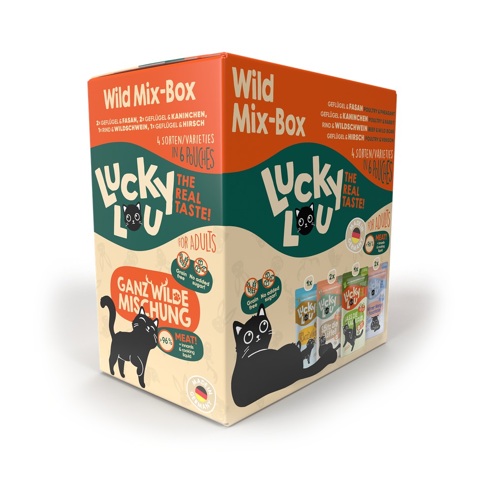 LUCKY LOU Lifestage pre Mačky Adult – WILD MIX 12ks (125g)